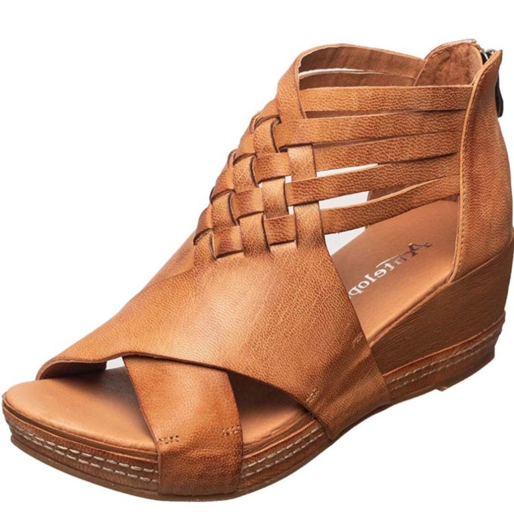 Antelope Leather Women’s Wedge Sandals